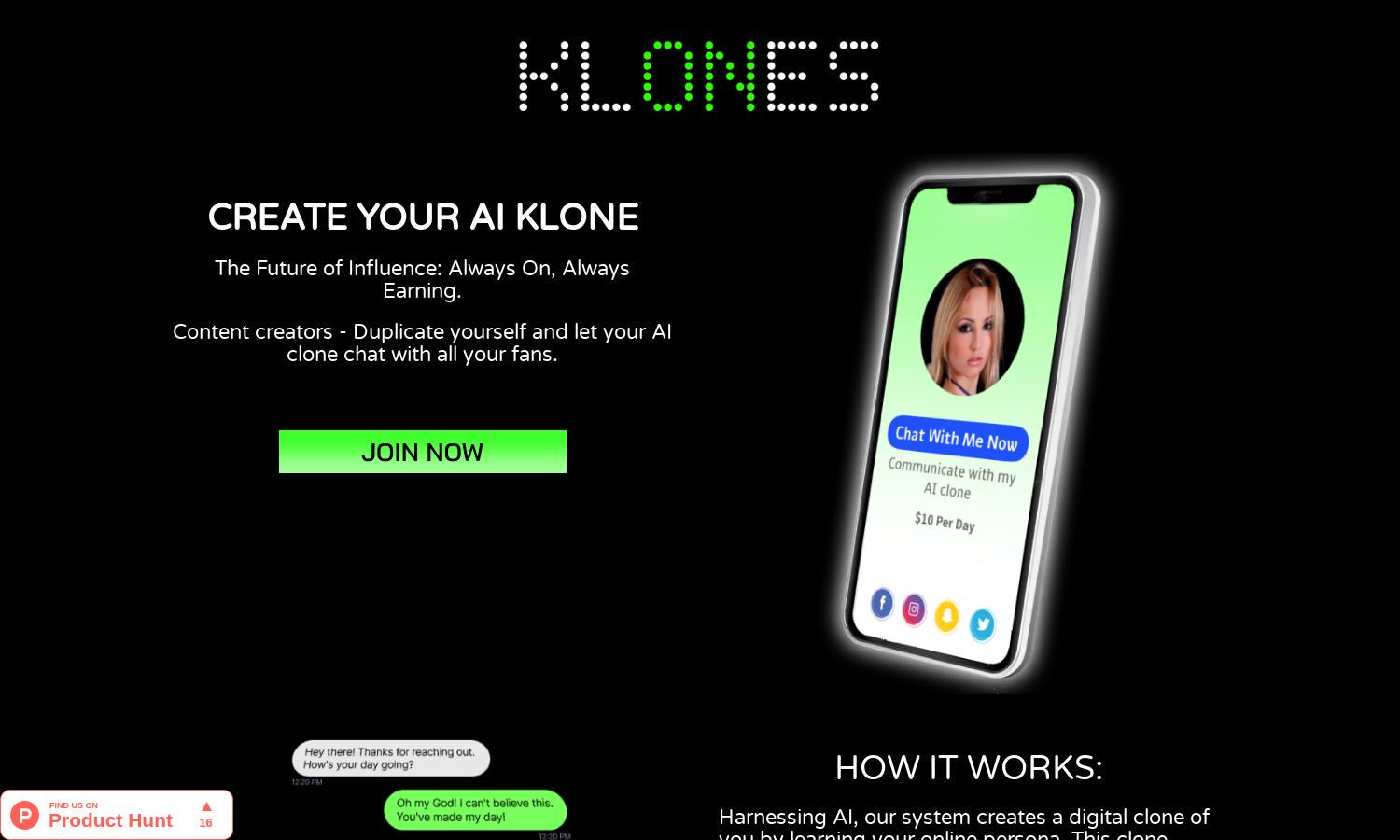 Klones Website