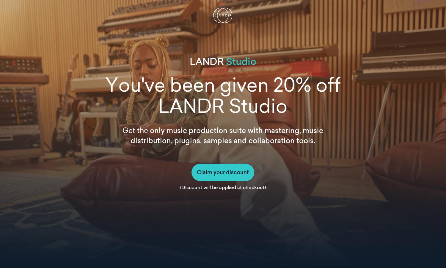 LANDR Studio Website