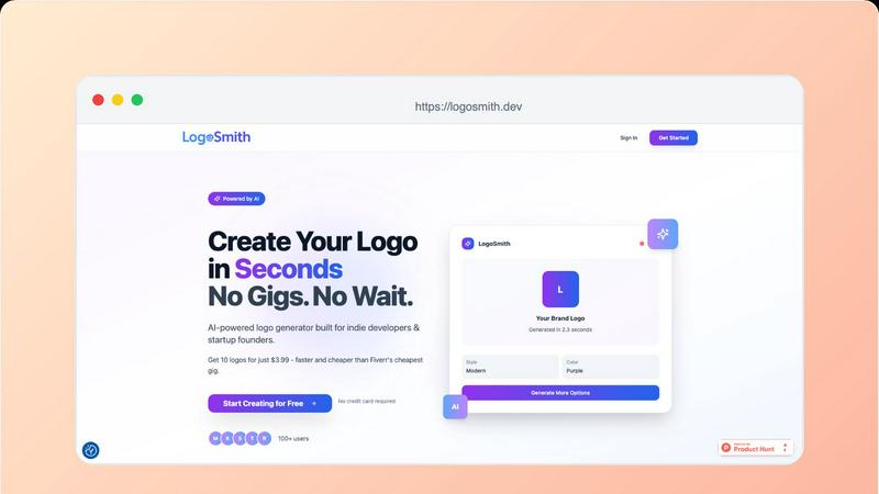 LogoSmith application interface and features