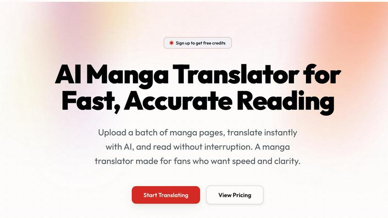 MangaAITranslator application interface and features