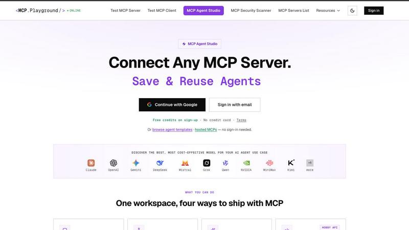 MCP Playground Online screenshot