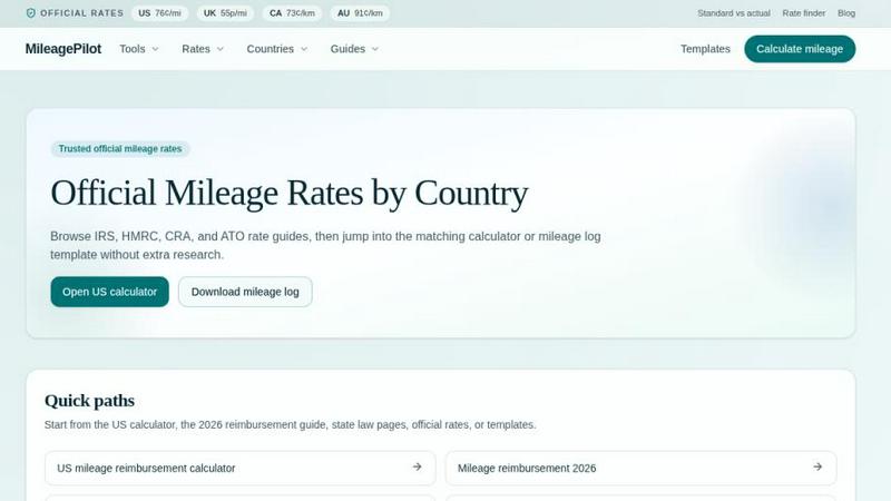 MileagePilot screenshot
