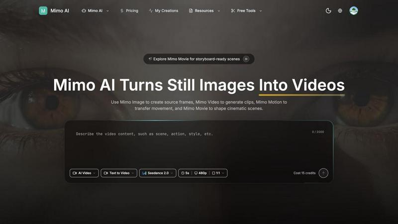 Mimo AI application interface and features