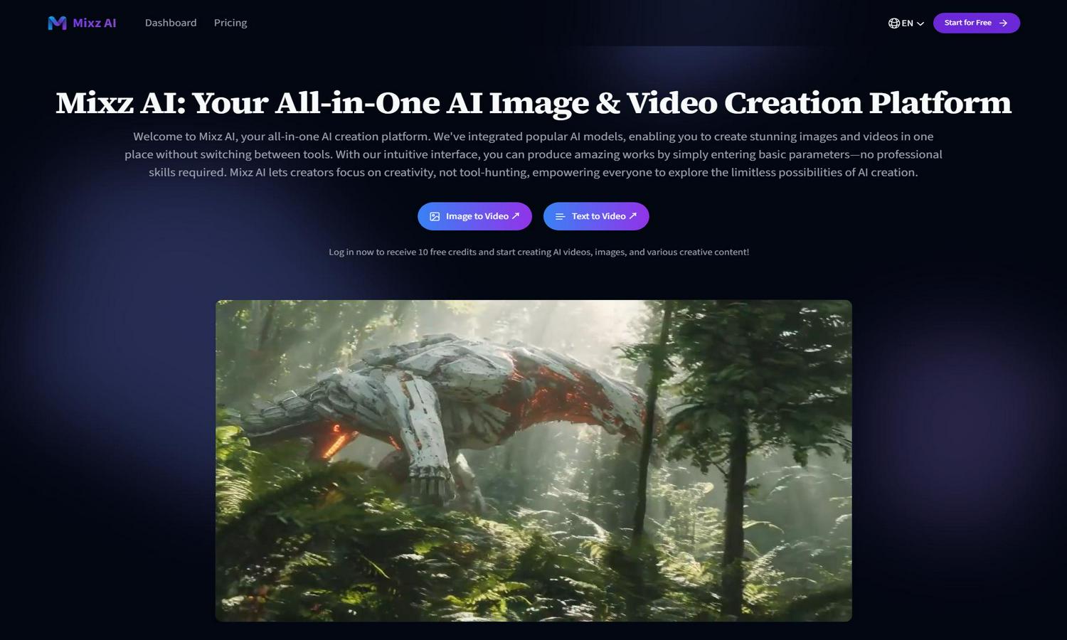Mixz AI Website