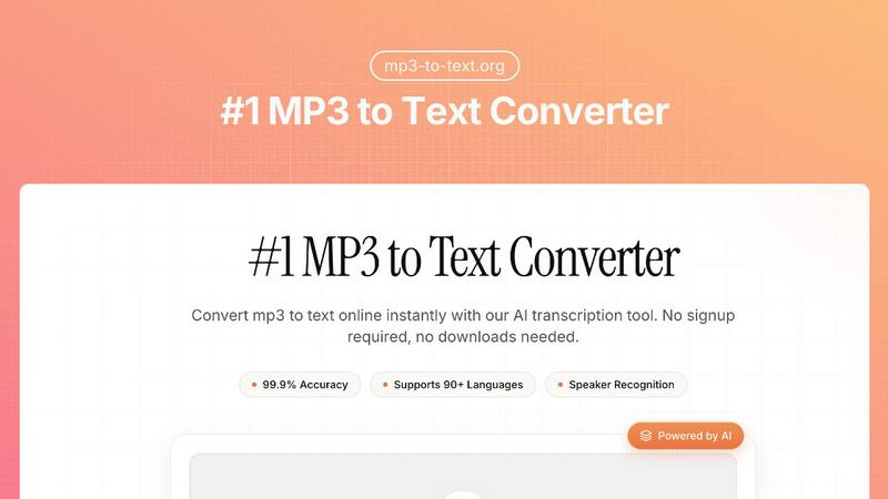 #1 MP3 to Text Converter screenshot