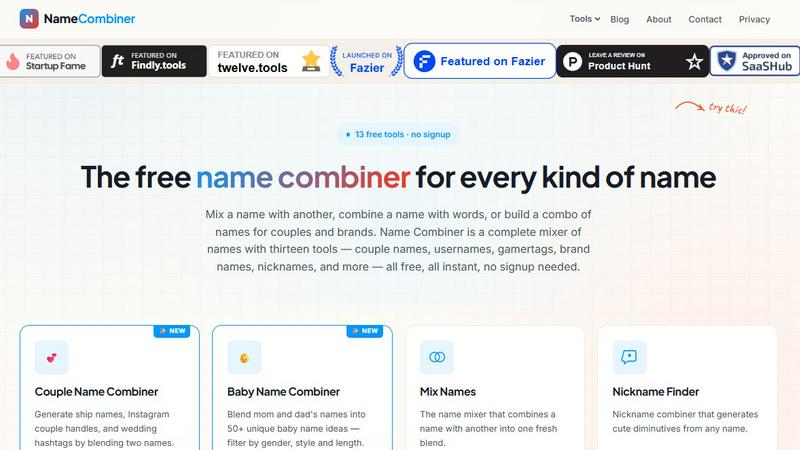 Name Combinerss screenshot