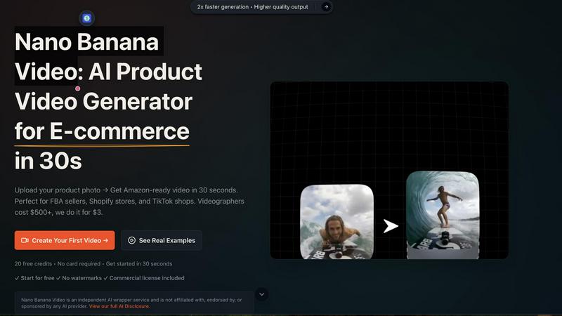 Nano Banana Video application interface and features