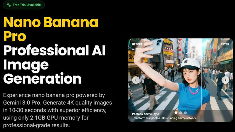 Nano Banana Pro application interface and features