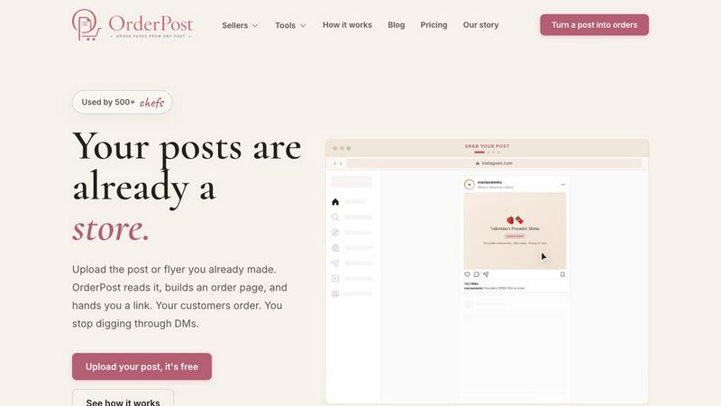 OrderPost screenshot
