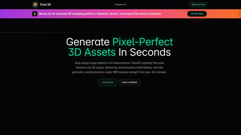 Pixal3D screenshot
