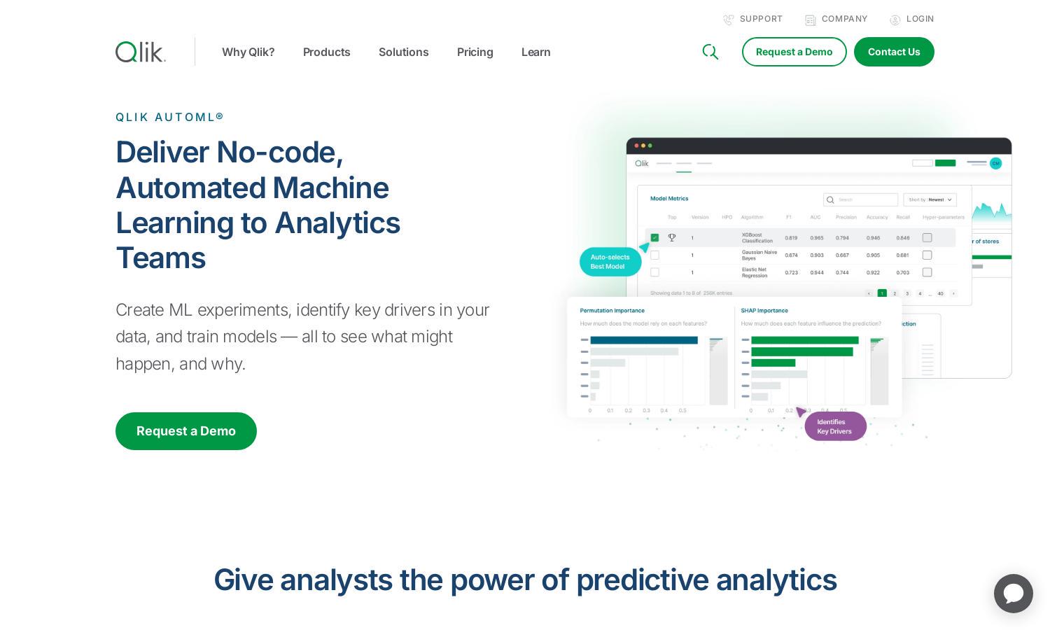 Qlik AutoML Website