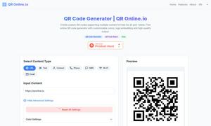 QR Online.io Website