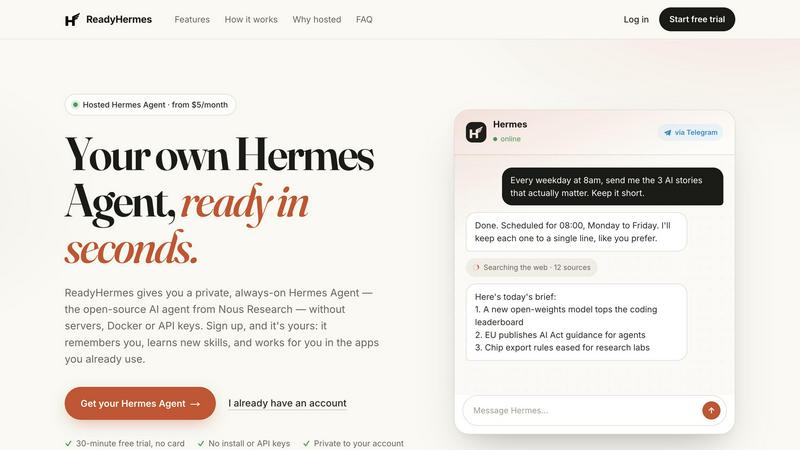 ReadyHermes screenshot