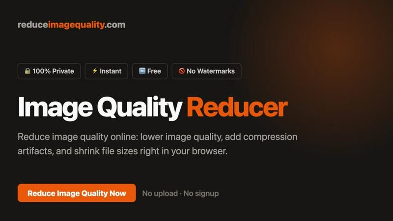 Reduce Image Quality screenshot