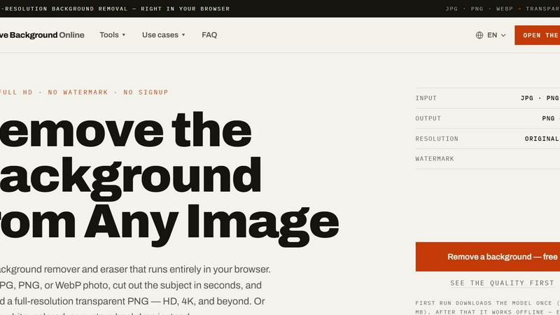 Remove Background Online screenshot