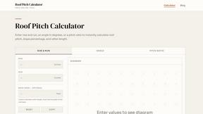 Roof Pitch Calculator