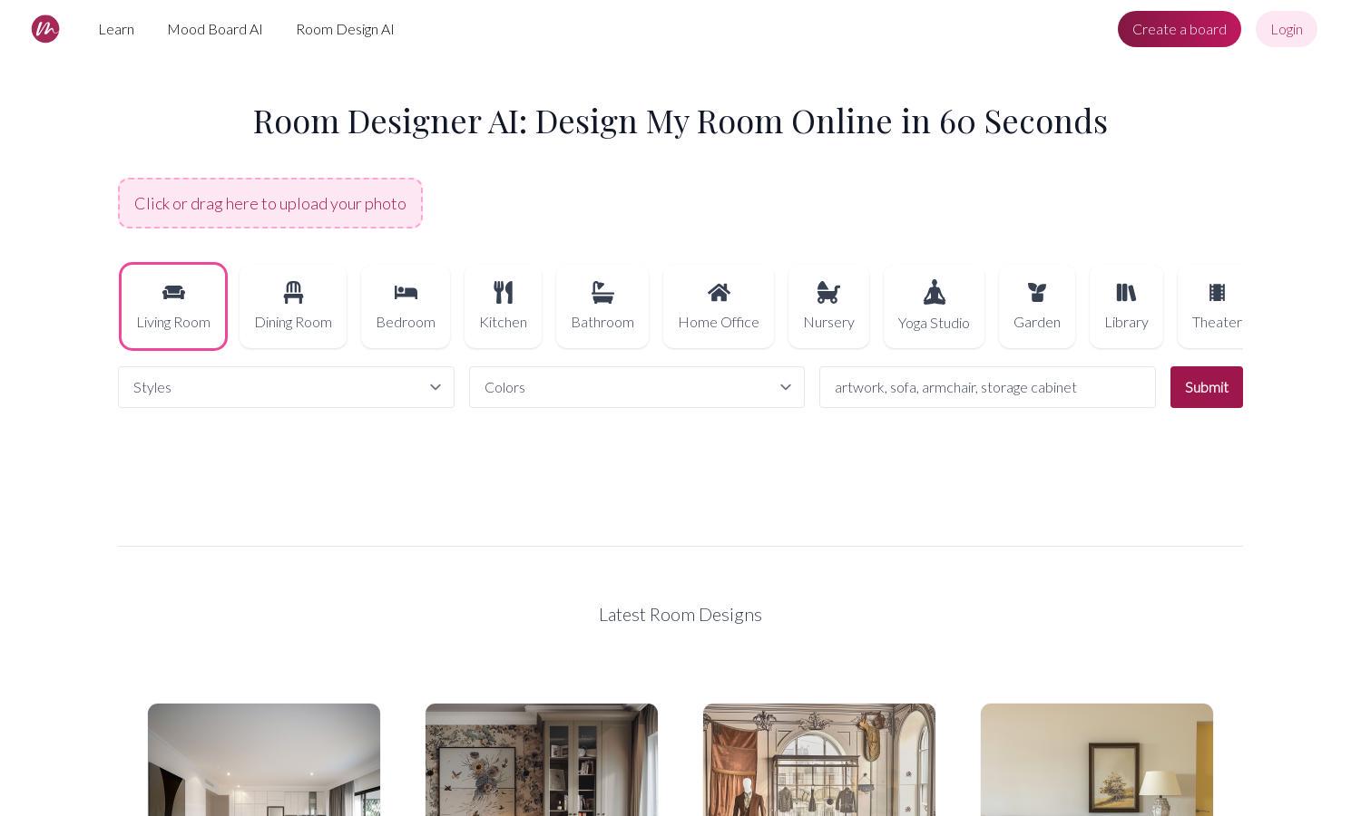 Room Designer AI Website