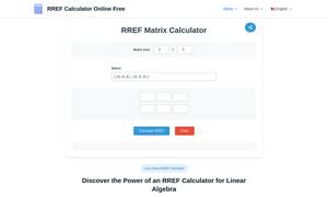 RREF Calculator Website