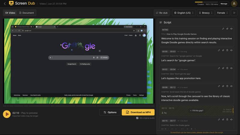 Screen Dub screenshot
