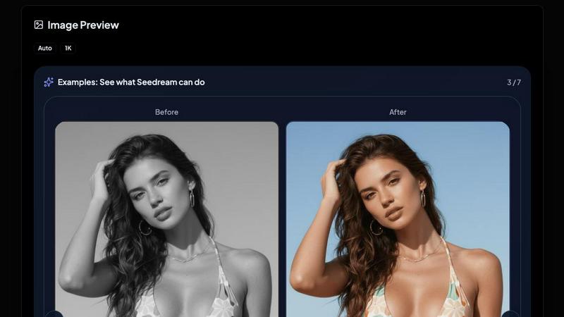 Seedream AI Studio screenshot