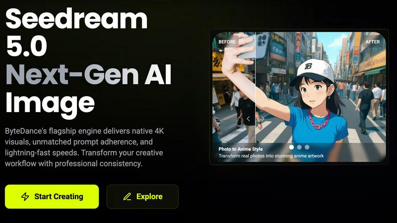 seedream 5 application interface and features