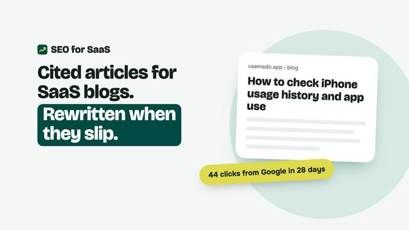 SEO for SaaS screenshot