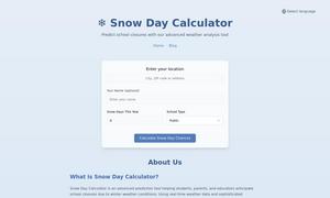 Snow Day Calculator Website