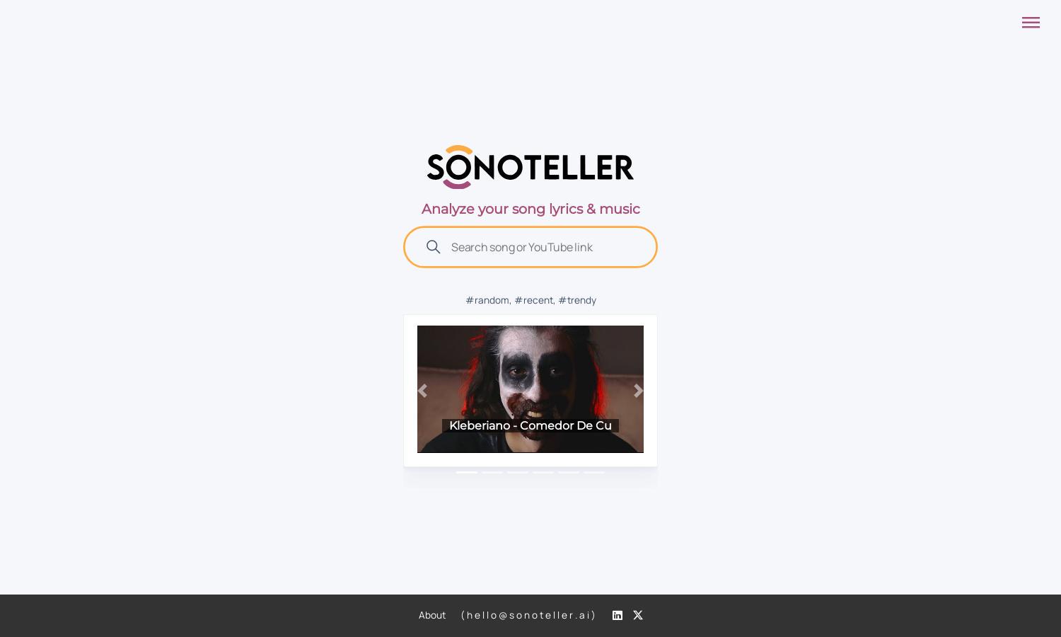 SONOTELLER.AI Website