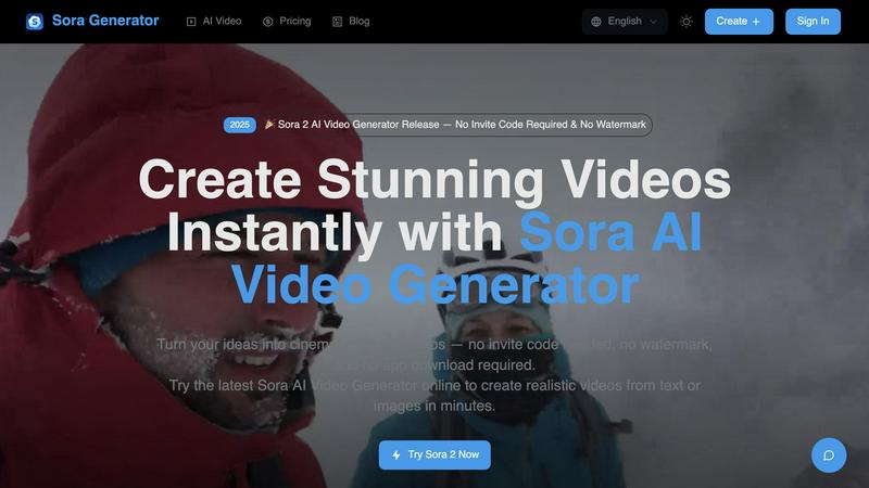 Sora 2 AI Video Maker application interface and features