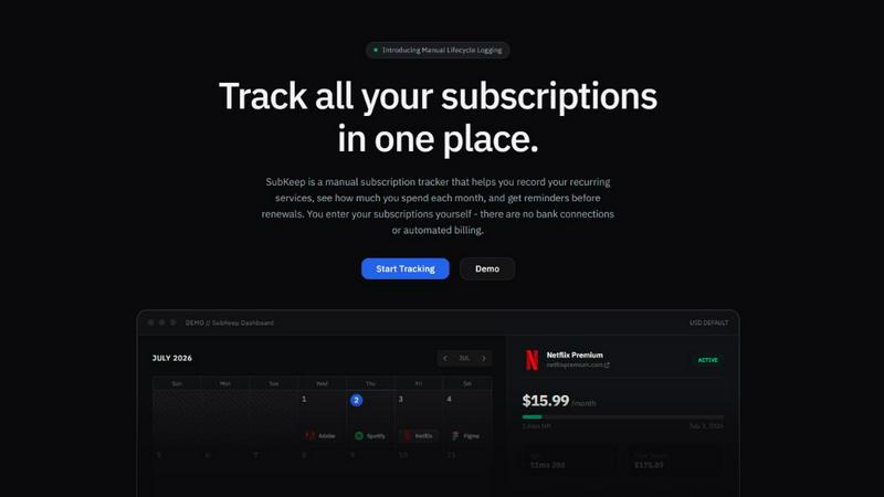 SubKeep screenshot