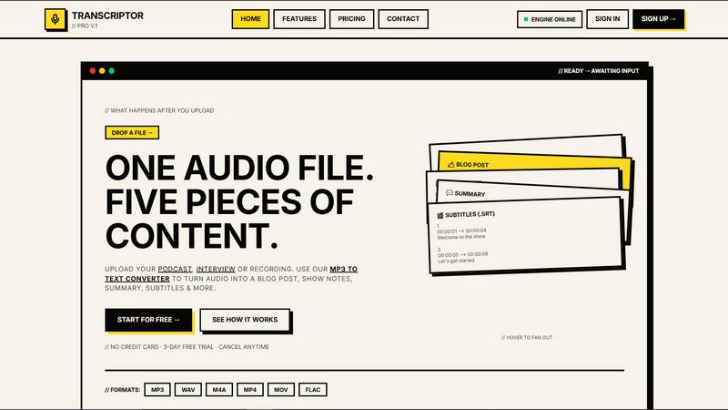 Transcriptor Pro screenshot