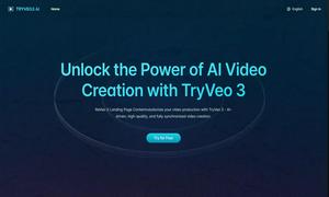 TryVeo3.ai: Free Access to Google Veo 3 for AI Video Generation Website