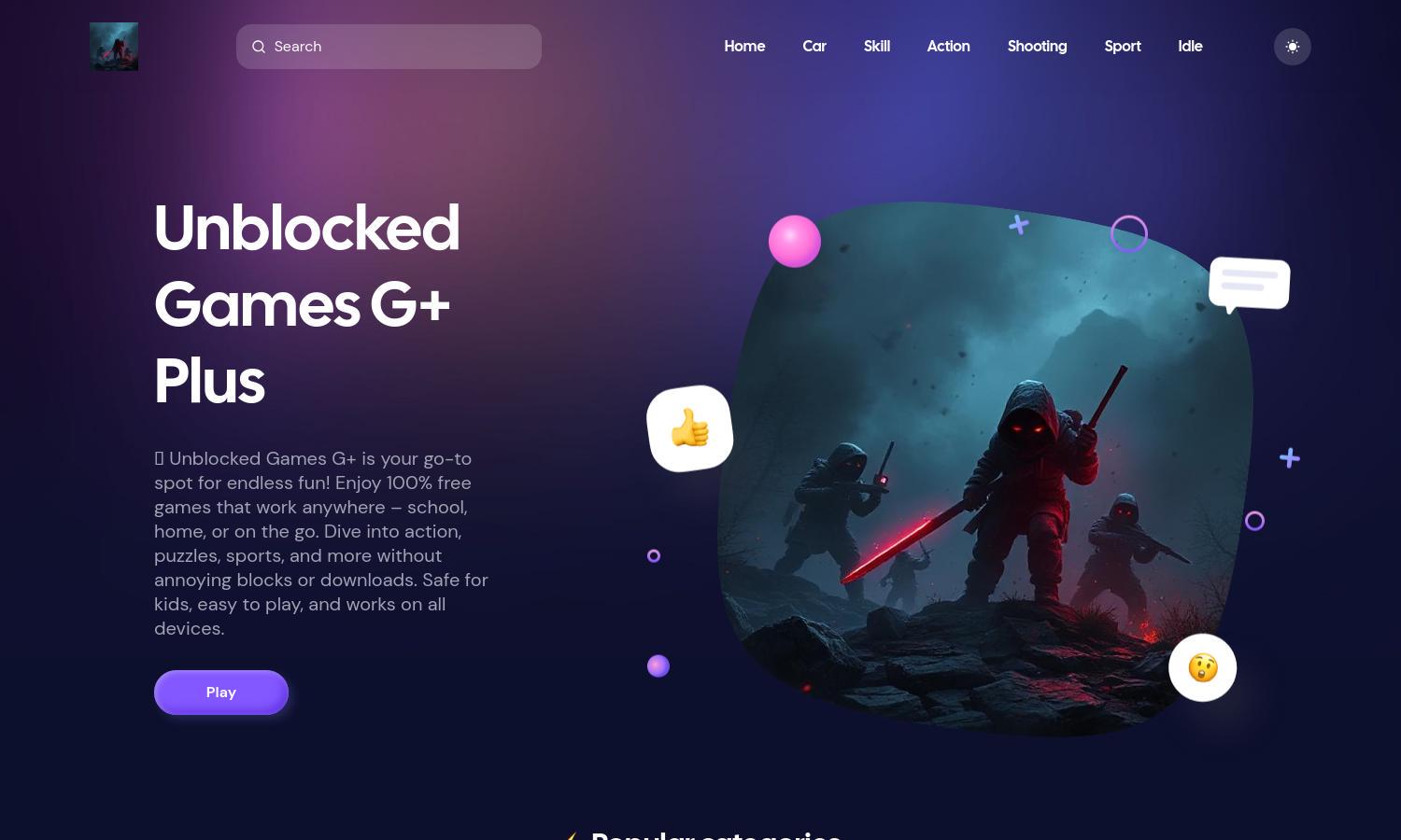 Unblocked Games G+ Plus Website