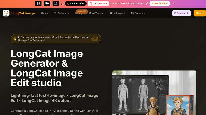 LongCat Image application interface and features
