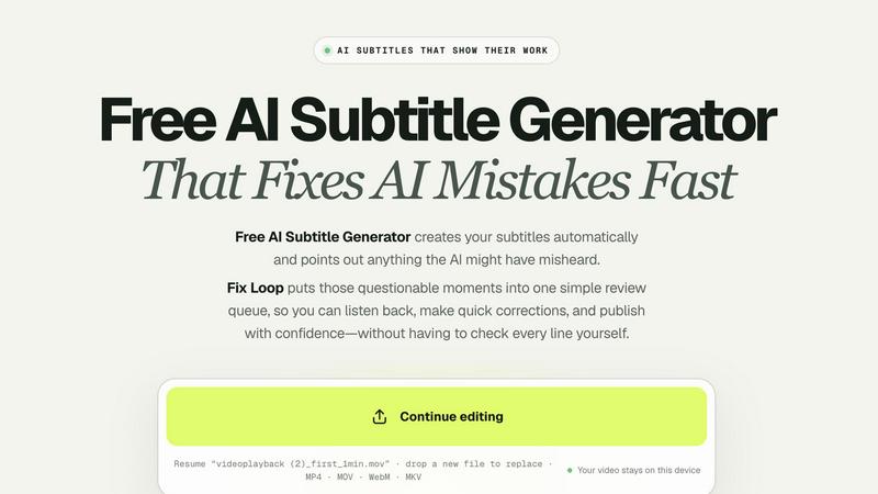 subtitlegenerator.net screenshot